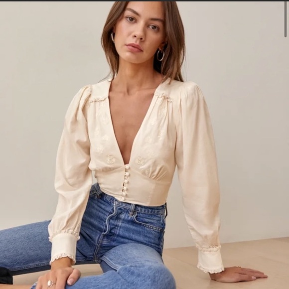 Reformation Tops - Reformation Lawrence Top, Size 4
